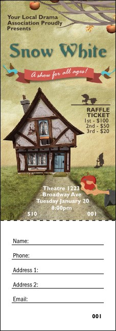 Snow White Raffle Ticket Product Front