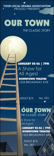 Our Town Event Ticket Product Front