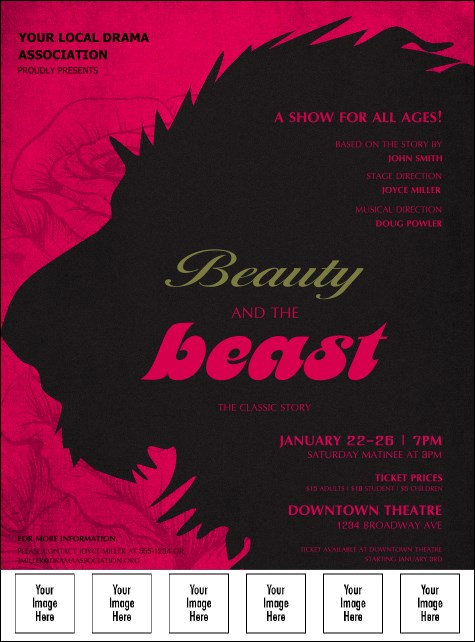 Beauty & The Beast Logo Flyer Product Front