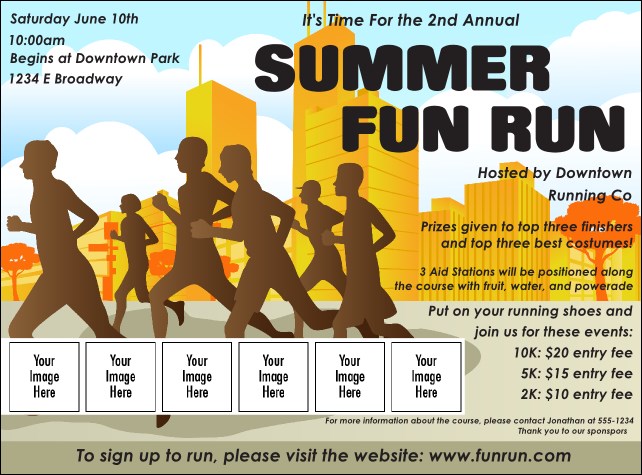 Fun Run Logo Marathon Flyer Product Front