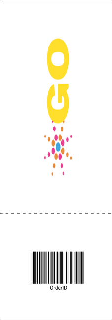 Orange Geometric Raffle Ticket Product Back