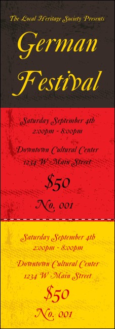 German Flag Event Ticket Product Front