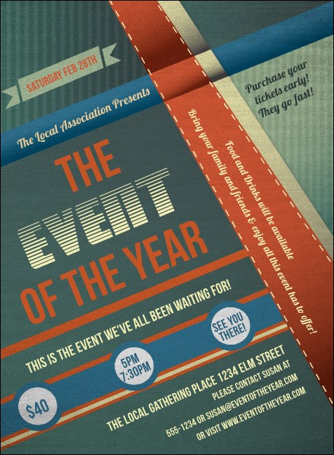 Retro Stripes Invitation Product Front