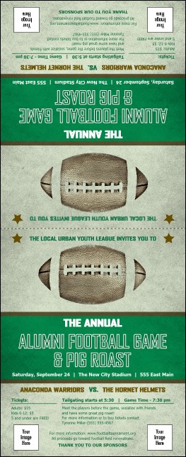 Football Green Table Tent Product Front