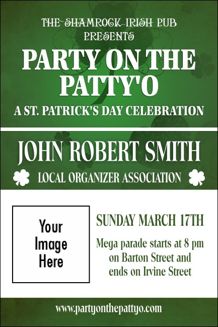 St Patrick's Day Shamrock Economy Event Badge Product Front