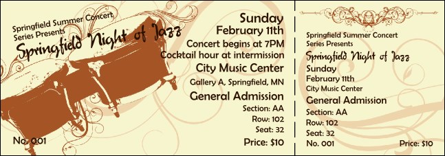 Concert Series 002 Reserved Event Ticket Product Front