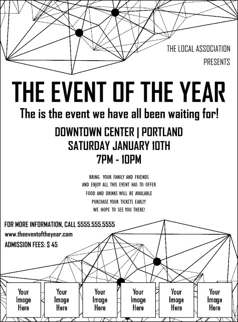 All Purpose Geometric Black and White Image Flyer Product Front