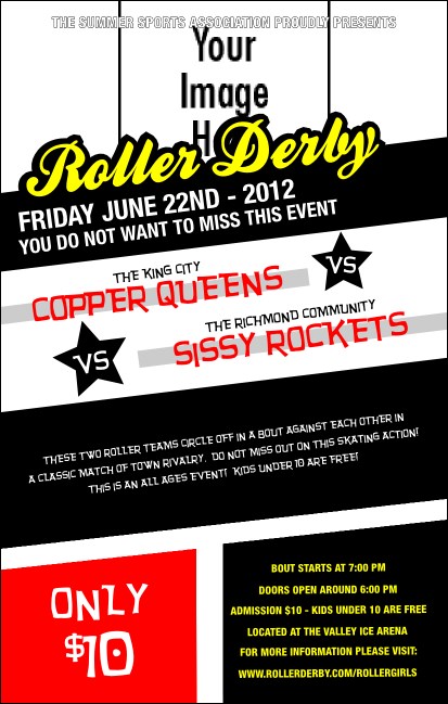Roller Derby Passing Star VIP Event Badge Medium Product Front
