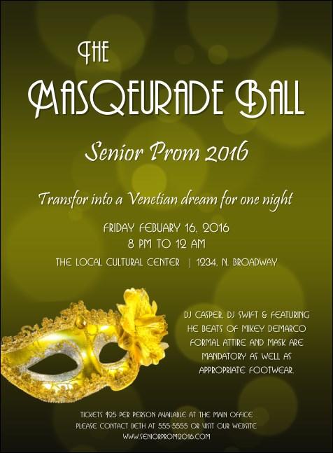 Masquerade Event Invitation