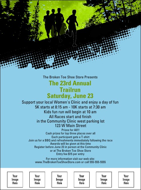 Trail Run Race Flyer Product Front
