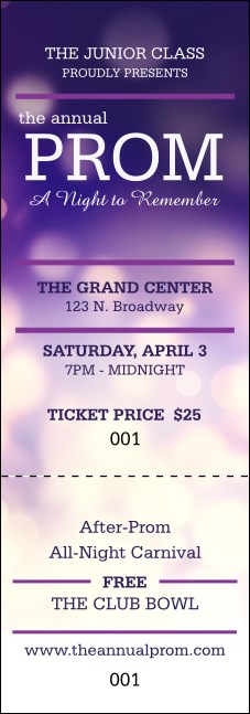 Abstract Lights Event Ticket Product Front