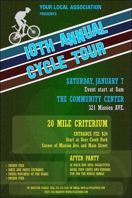 Cycle Tour Poster Product Front