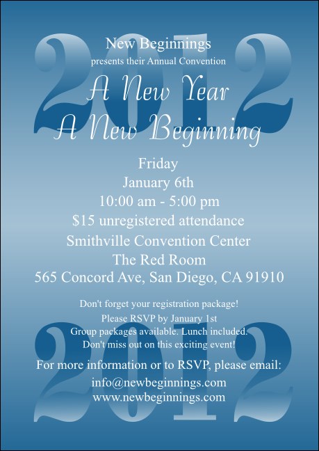 Year Blue Club Flyer Product Front