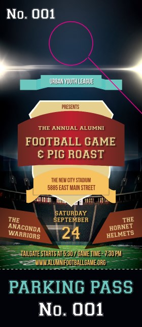 Football Lights Hang Tag