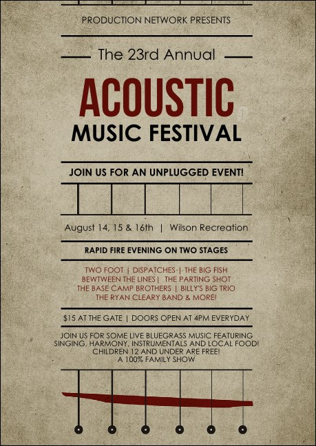 Acoustic Strings Postcard Mailer