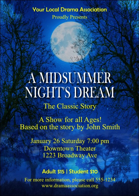 Midsummer Night's Dream Postcard Mailer Product Front