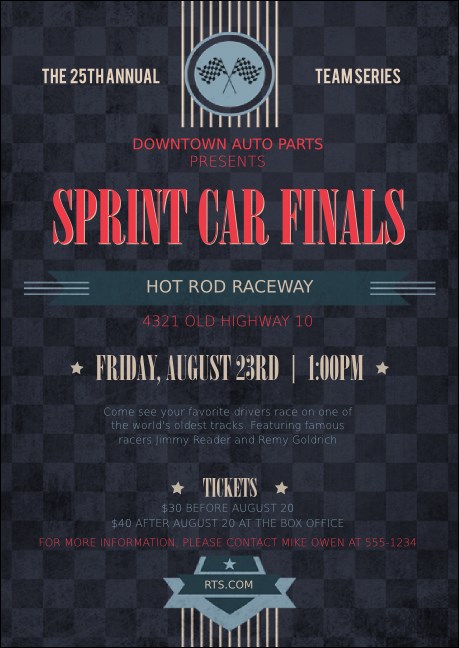 Car Racing Postcard Mailer Product Front