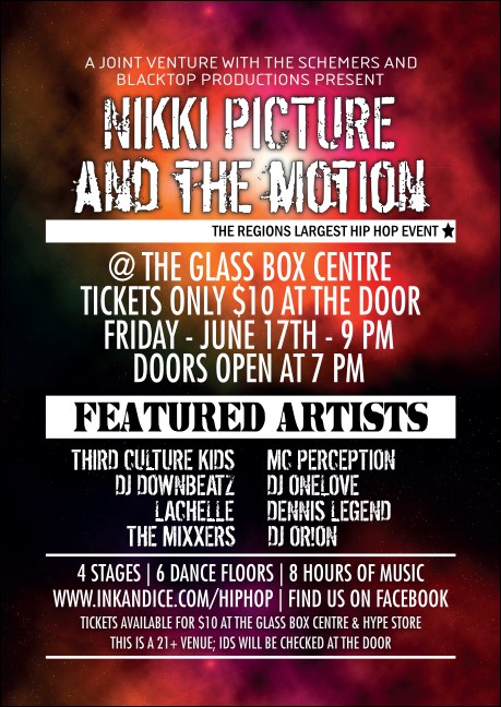 Galaxy Hip Hop Postcard Mailer Product Front