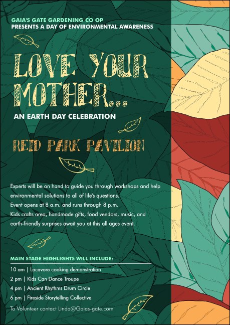Earth Day Organic Postcard Mailer
