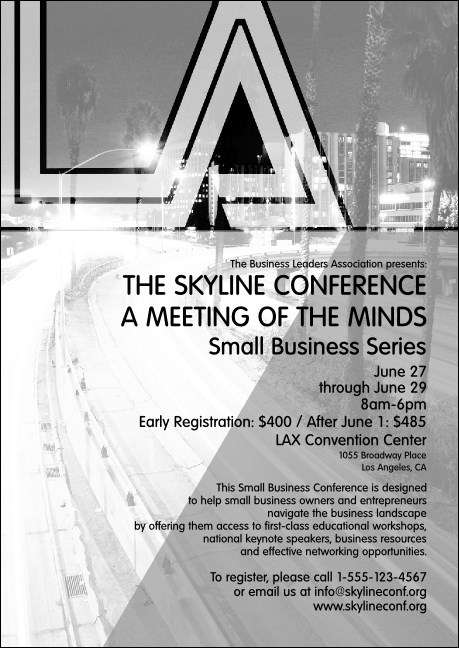 Los Angeles (Black and white) Postcard Product Front