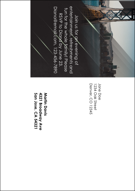 Oakland  Postcard Mailer Product Back