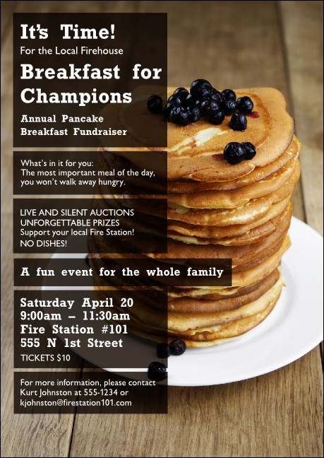 Pancake Breakfast Postcard Mailer Product Front