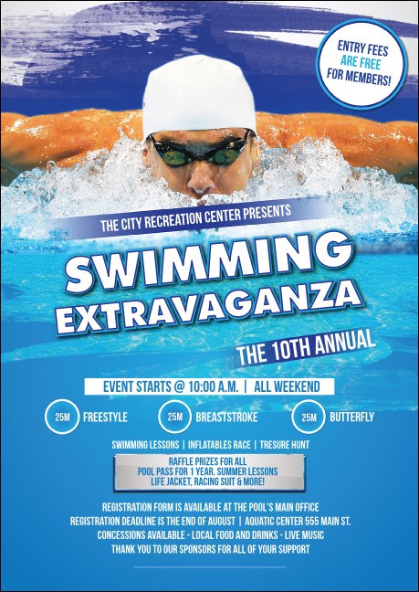 Swimming Postcard Mailer Product Front
