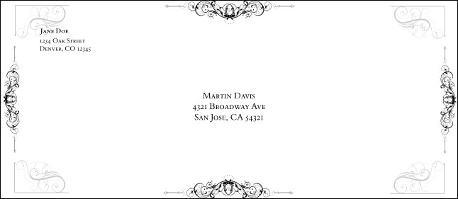 Black Tie Gala #10 Envelope