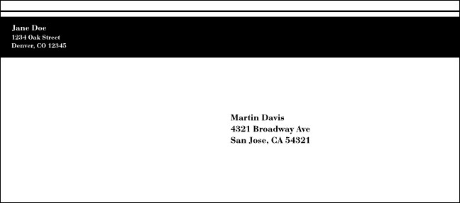 Black Stripe #9 Envelope Product Front