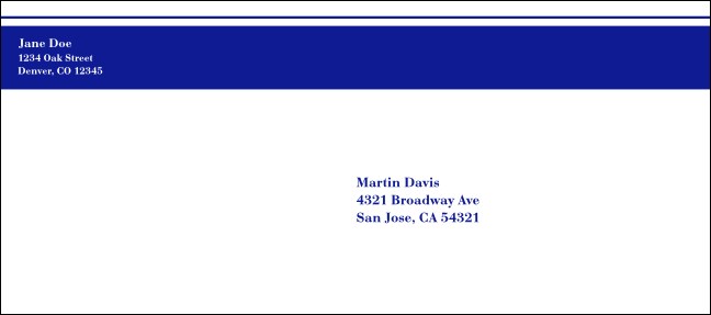 Blue Stripe #9 Envelope Product Front