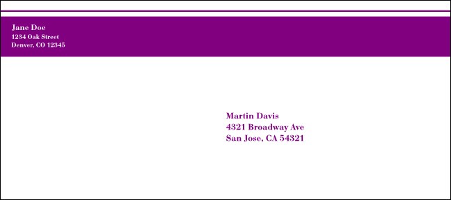 Purple Stripe #9 Envelope Product Front