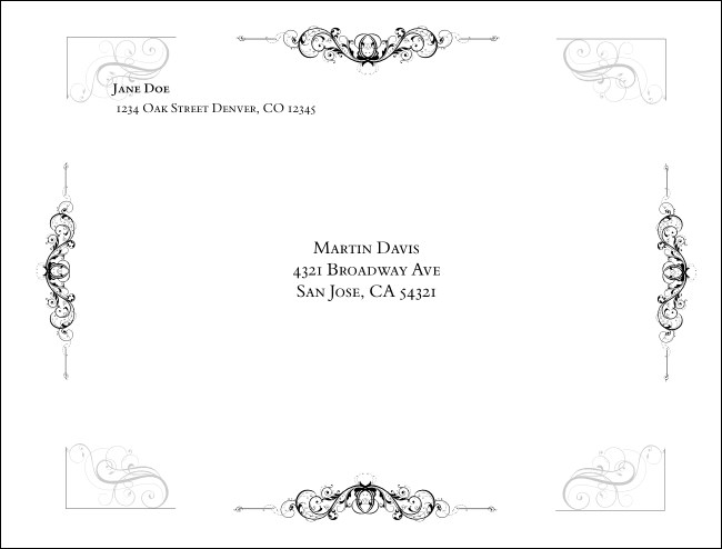 Black Tie Gala A2 Envelope