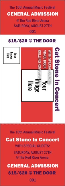 Big Logo Red Event Ticket Product Front