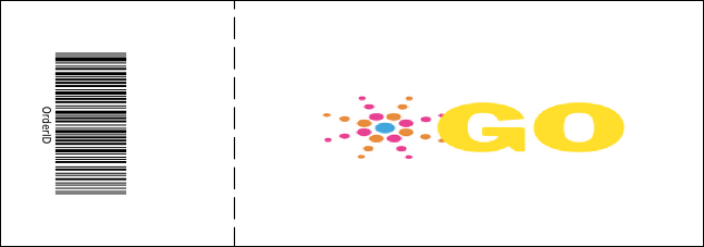 Orange Ribbon Event Ticket Product Back