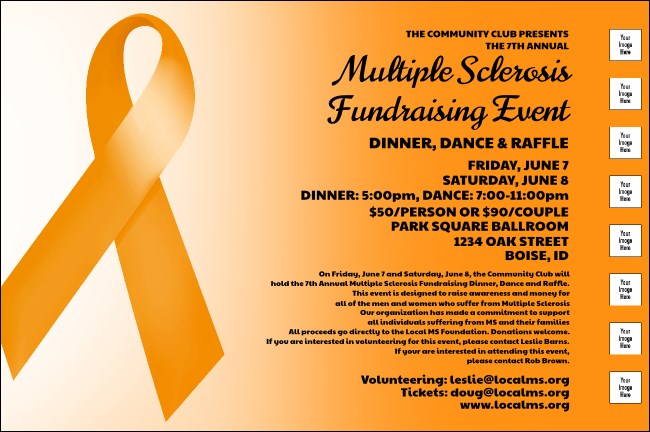 Orange Ribbon Poster