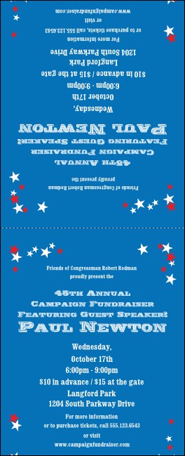 Red, White, and Blue Stars Table Tent