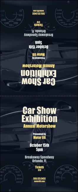 Car Show Speed Dial Table Tent Product Front