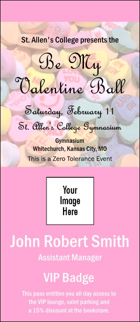 Valentine's Day VIP Event Badge Large