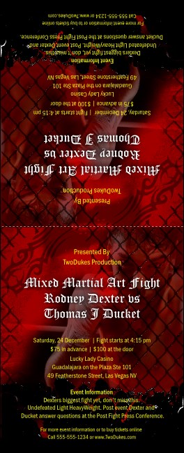 Mixed Martial Art Table Tent