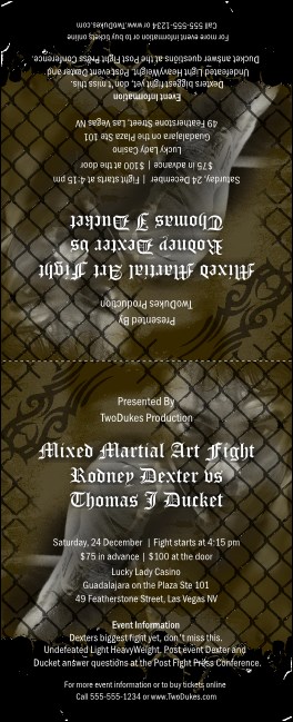 Mixed Martial Arts (Green) Table Tent