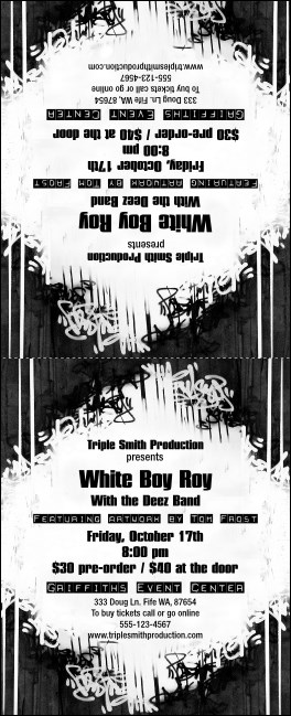 Hip Hop BW Table Tent Product Front