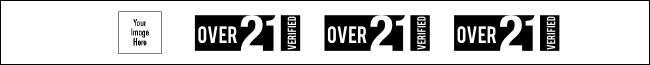 Over 21 Tyvek Wristband