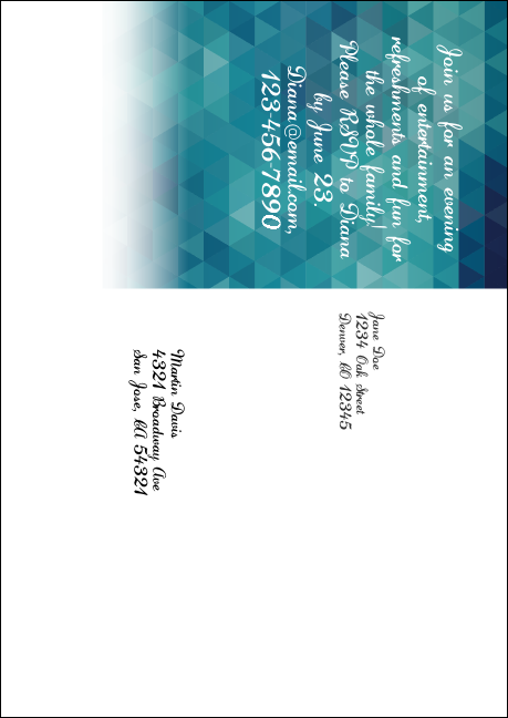 All Purpose Blue Postcard Mailer Product Back