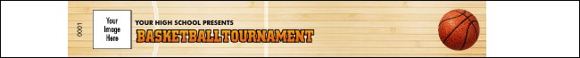 Basketball Court Premium Synthetic Wristband Product Front