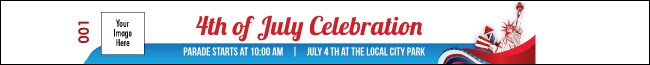 Fourth of July Freedom  Premium Synthetic Wristband Product Front