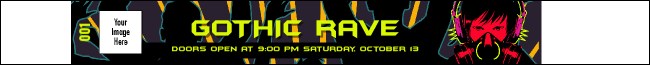 Goth Rave Premium Synthetic Wristband Product Front