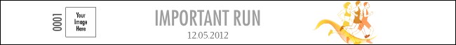 Run for a cause- Yellow  Premium Synthetic Wristband Product Front