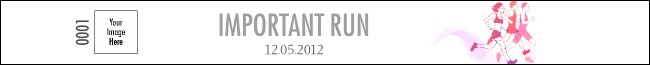 Run for a cause - pink Premium Synthetic Wristband