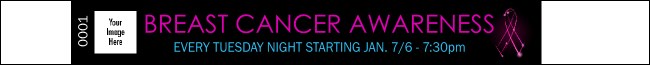 Breast Cancer Ribbon Sparkle Premium Synthetic Wristband Product Front