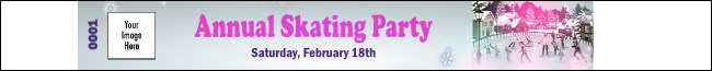 Skating Party Premium Synthetic Wristband Product Front